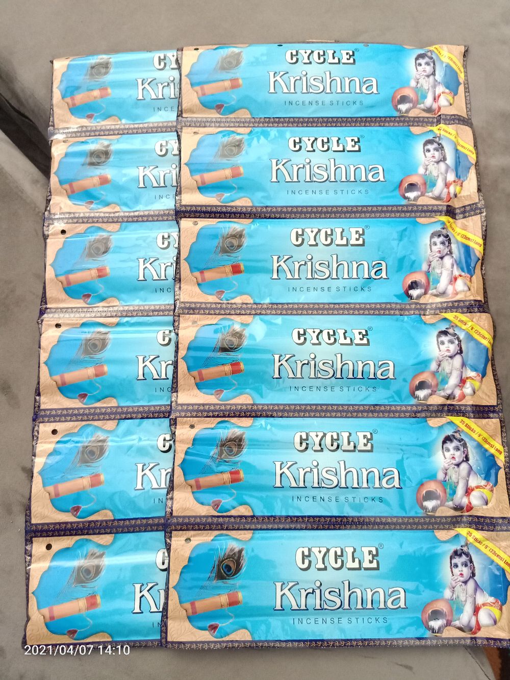 Dupa India (aromaterapi) Pouch Plastic - Cycle Krishna 35 Sticks