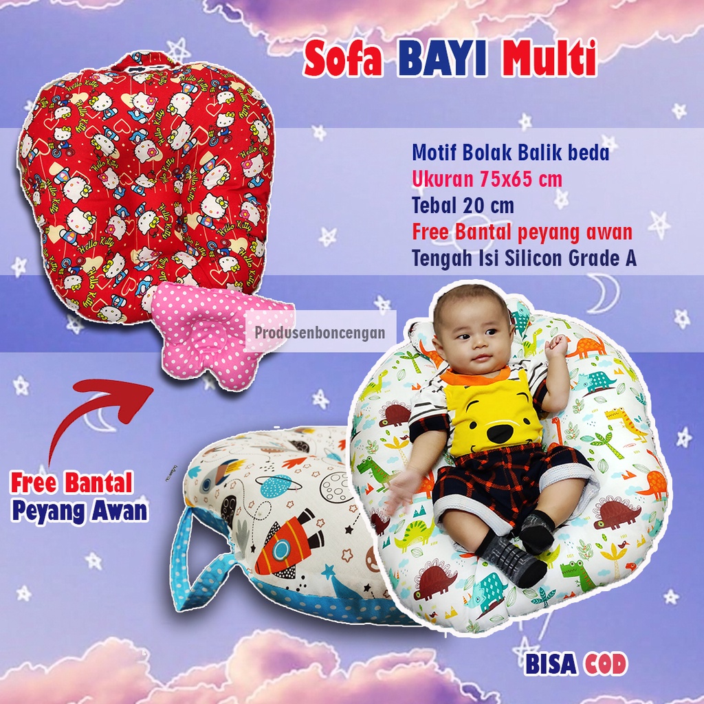 Sofa Bayi New Born Sofa Bayi Jumbo Sofa Bayi Multifungsi Sofa Bayi Besar Sofa Baby Belajar Duduk Free Bantal Peyang