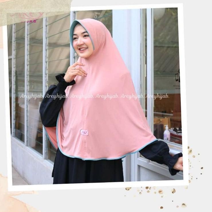 HIJAB INSTANT AREY SYAR'I LIST JERSEY//JILBAB JUMBO SYARI LIST BY AREY HIJAB –NUT.02Jl22ᴹ