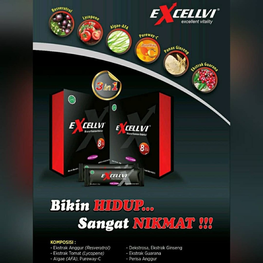 EXCELLVI MINUMAN KEBUGARAN DAN STAMINA
