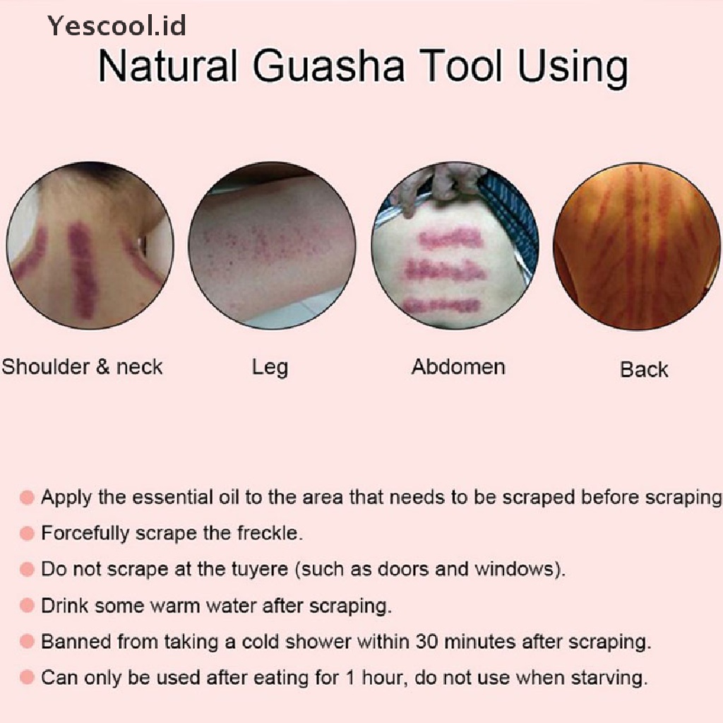 1pc Papan Scraper Pijat Guasha Giok Kuarsa Alami Untuk Alat Relaksasi