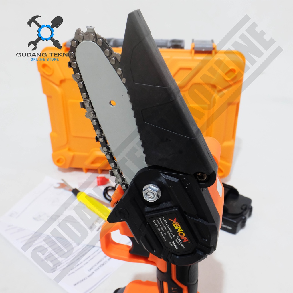 Xenon CDMCS1845 / Mini Cordless ChainSaw 18V 4 Inch / Gergaji Rantai Baterai 18V 4inch