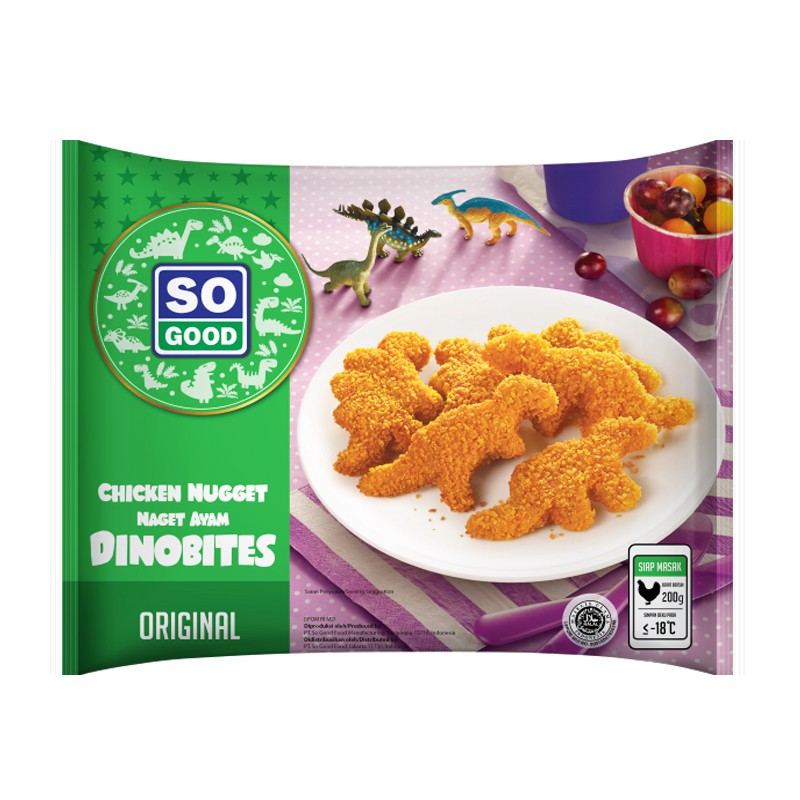 So Good Chicken Nugget Dinobite. Nugget Ayam Karakter Dinosaurus 200gr