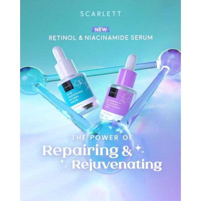 SCARLETT SERUM RETINOL DAN NIACINAMIDE - MENCERAHKAN MENGHILANGKAN JERAWAT DAN KERUTAN, FLEK HITAM - SCARLET WHITENING