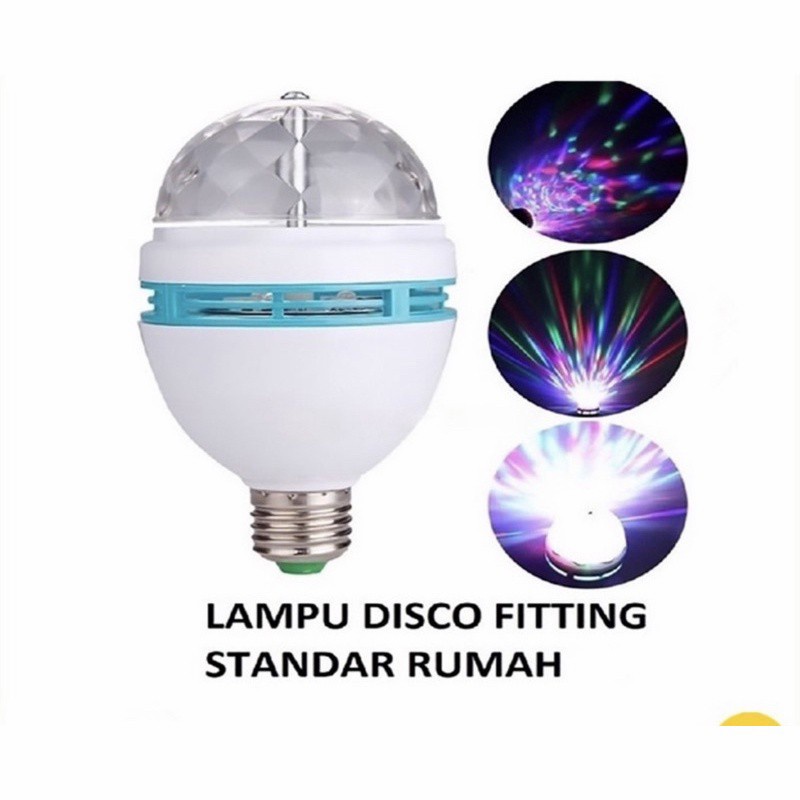FG LAMPU BOHLAM DISCO LED FITTING TUMBLR MINI OTOMATIS BOLA LAMPU