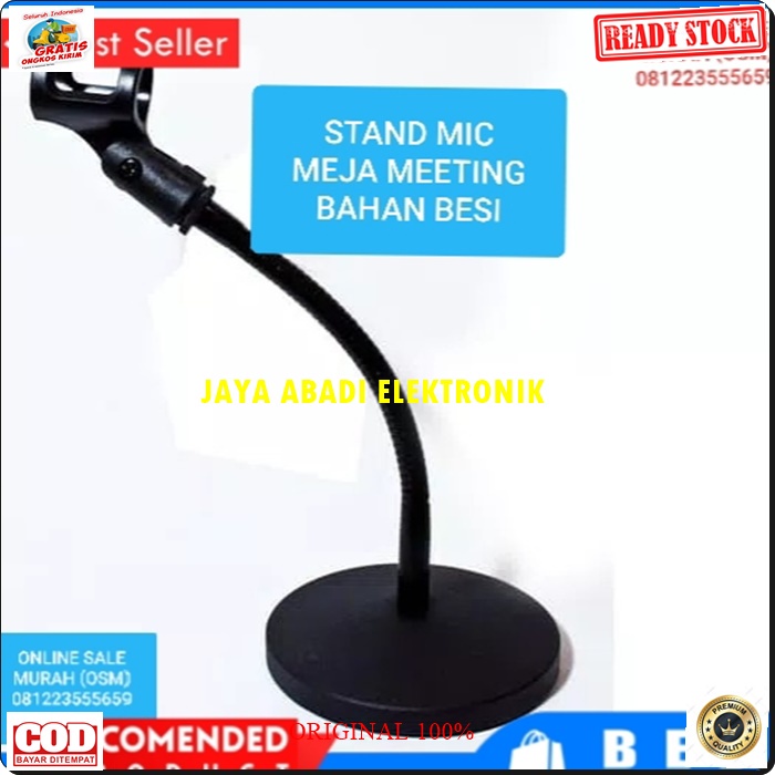 G46 STAND MIC 40 CM BAHAN FULL PLAT BESI TEBAL FLEXSIBLE KAKI BULAT HOLDER  MICROPHONE TEMPAT GANTUNG TIANG MEJA PENYANGGA PELINDUNG MIKROPON ANTI JATUH TIANG PEGANGAN KARAOKE AKSESORIS MIC BISA UNTUK SEGALA JENIS MICROPHONE HANDLE HARGA TERJANGKAU