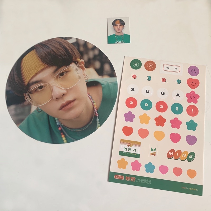 BTS SUGA SEASON’S GREETING 2021 SG21 SET OFFICIAL Minpost ID photo sticker
