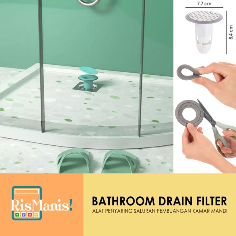 BATHROOM DRAIN FILTER Penyaring Lubang Saluran Pembuangan Air Kamar Mandi Saringan Drainase Wastafel