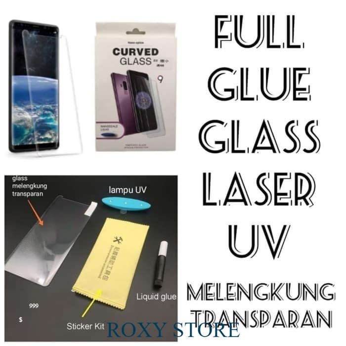 TEMPERED GLASS FULL GLUE UV SAMSUNG GALAXY PLUS LEM OCA