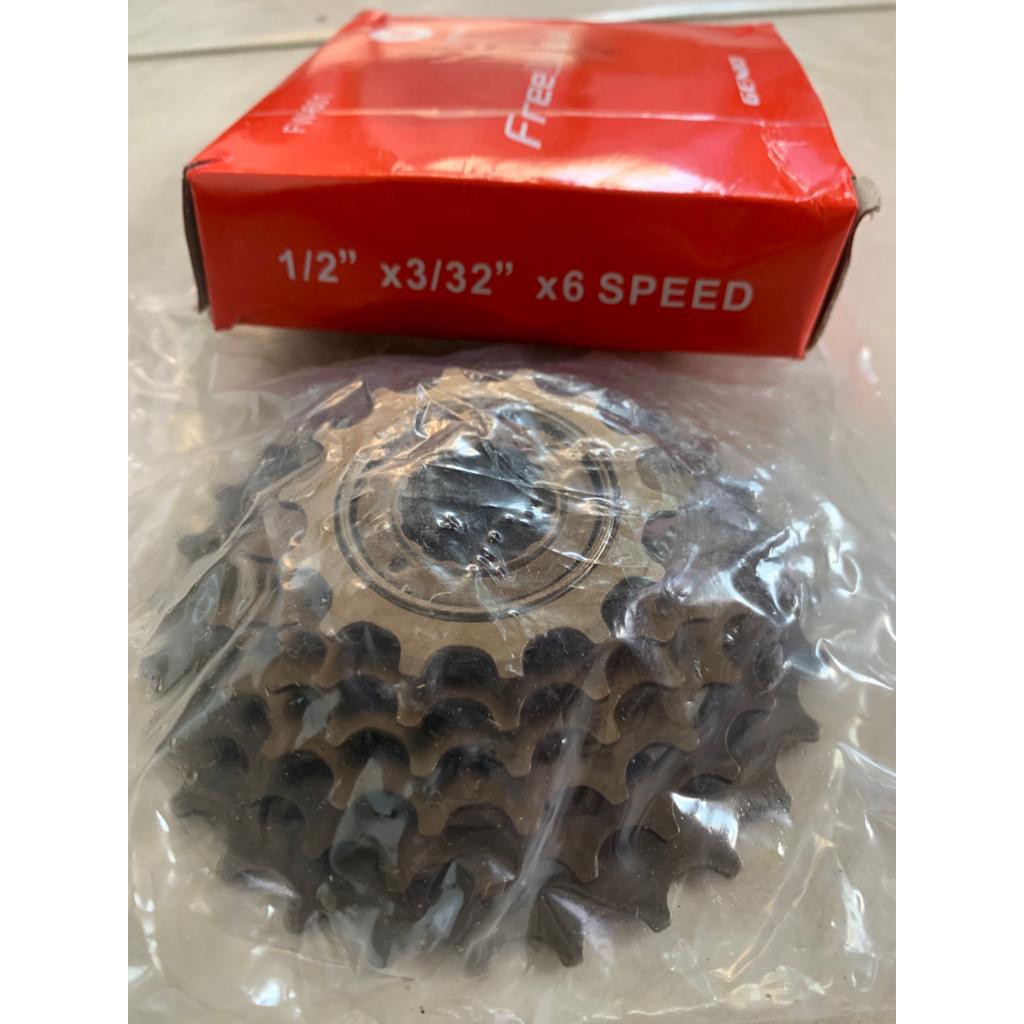 TERMURAH!!! Frewheel GENIO 6 Speed Ratio 14-28T Model Ulir / Drat - Realpict