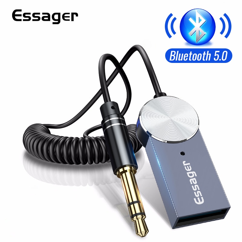 

Essager UB01 Bluetooth 5.0 Receiver For Car Wireless USB Bluetooth Adapter 3.5mm 3.5 Jack Aux Audio Music Transmitter Receiver
