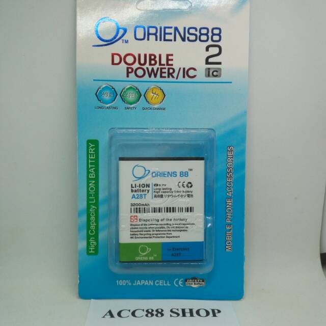 Baterai Batre Battery Double Power OR88/ Oriens88 Evercoss A28T