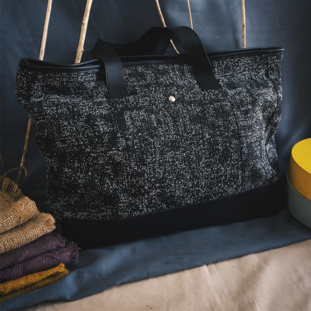 Tas Wanita Tas Handmade Tas fashion Tote Bag - Tori Oversized Black
