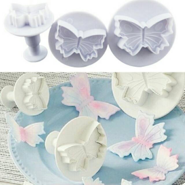 Butterfly Plunger Cutter Cetakan Kupu kupu Fondant Cookies Cutter