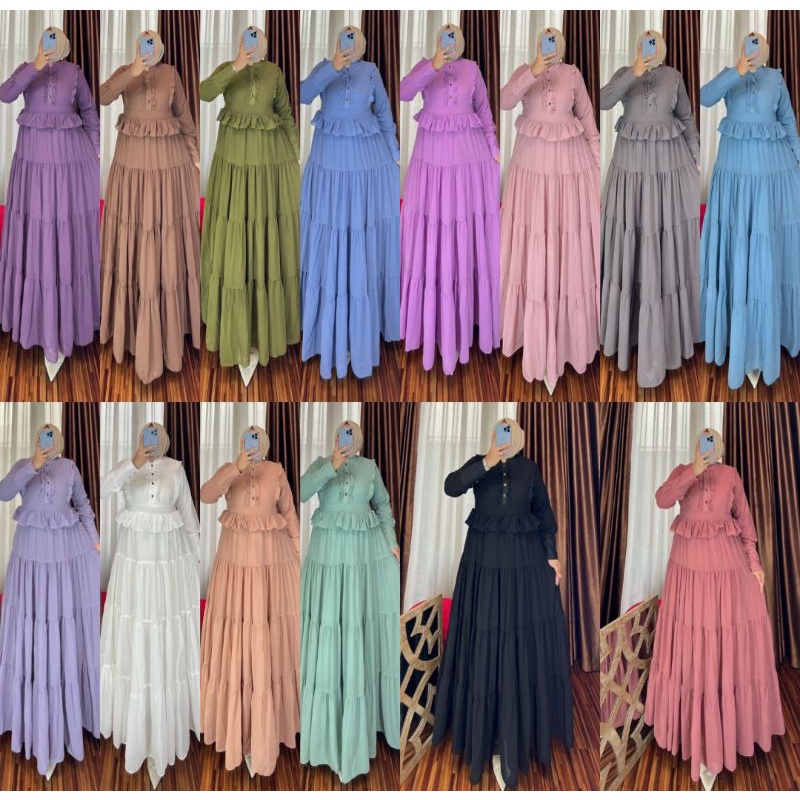 gamis dress camelia READY