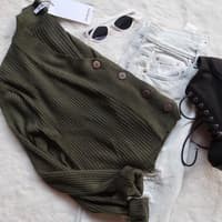 WILLY CARDY - Cardigan Kancing Batok - Cardigan Crop Rajut - Cardigan Crop - Kardigan basic Polos Kardigan Rajut Wanita - Knit Kardigan - Cardigan Rajut Kancing / Willy Crop Cardy Rajut-5