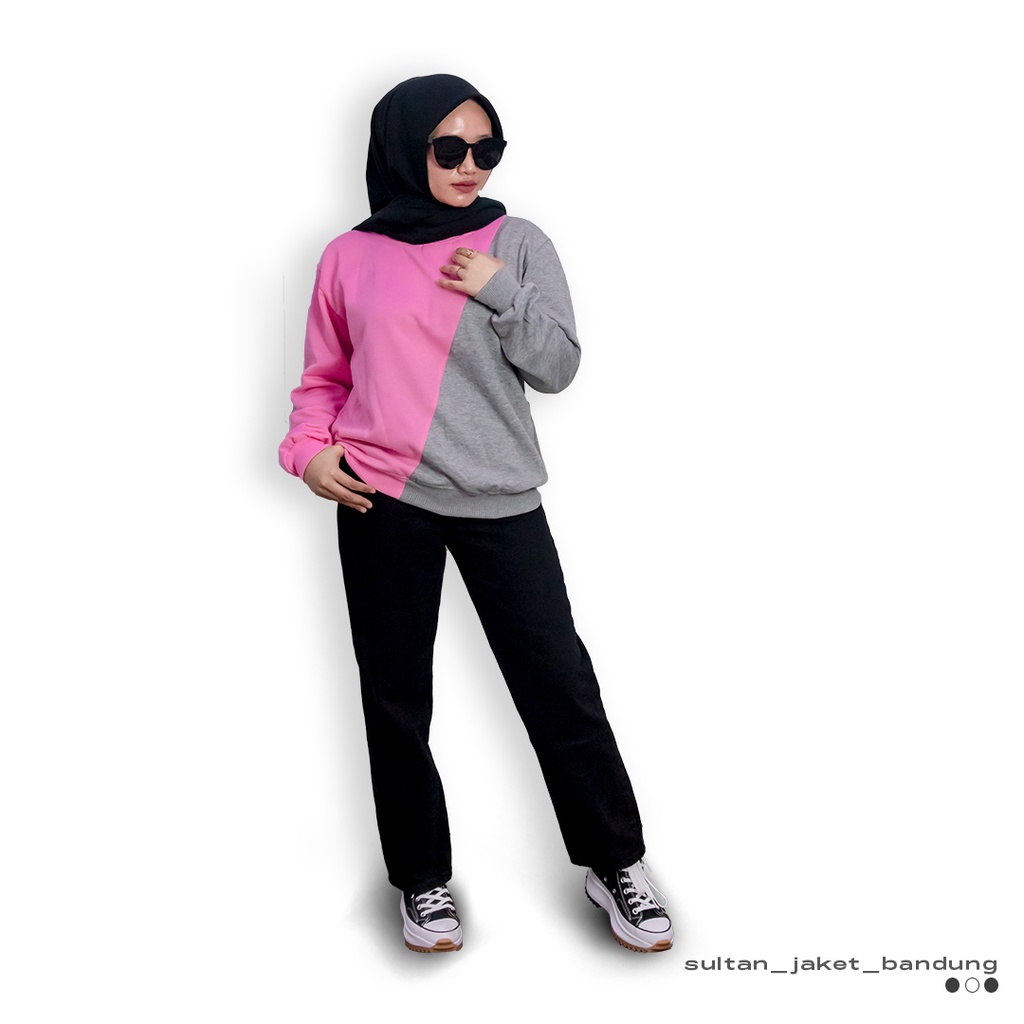 Slash Sweatshirt Holyrider || Sweater Crewneck Kombinasi 2warna Trendy