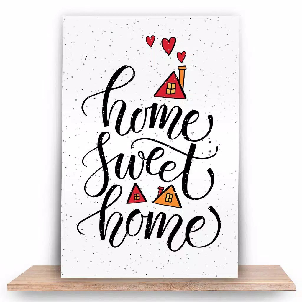 Bisa COD Hiasan Dinding Poster Kayu Wall Decor Rumah Kamar Dapur Minimalis Home Sweet Home ...