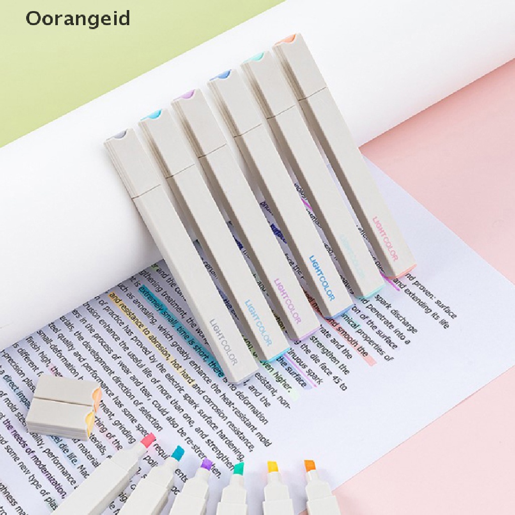 6 PCS Pena Penanda Manga Warna Permen