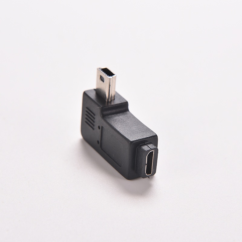 (LUCKID) Adapter Micro USB 5Pin Female Ke Mini 5Pin Male Sudut 90 Derajat