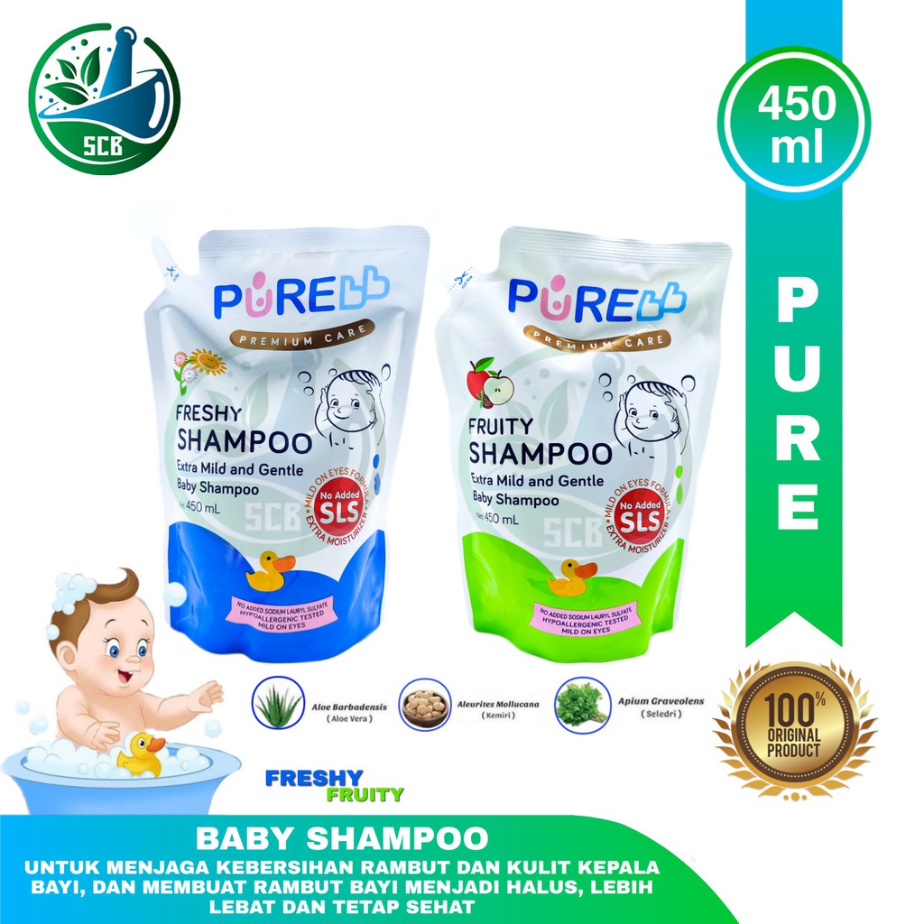 Pure Baby Shampoo - Isi 450ml All Varian (Fruity & Freshy)
