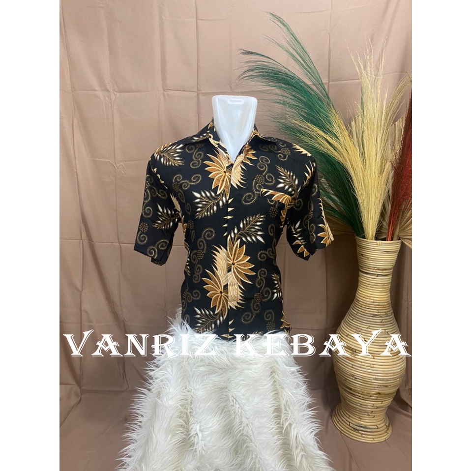 Vanriz Kebaya-Kemeja Batik Pria Lengan Pendek