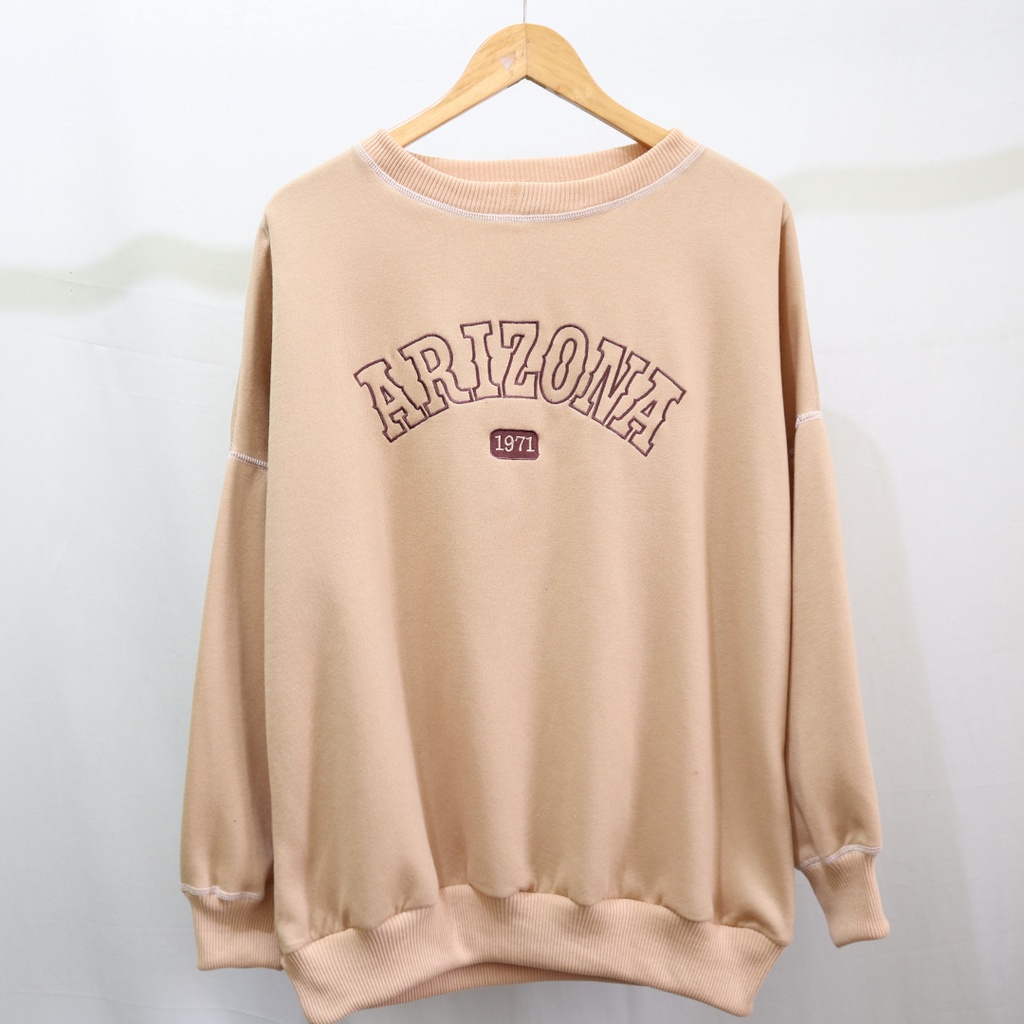 ARIZONA SWEATER BORDIR CREWNECK unisex oversize / atasan / baju kekinian REALPICT 100%