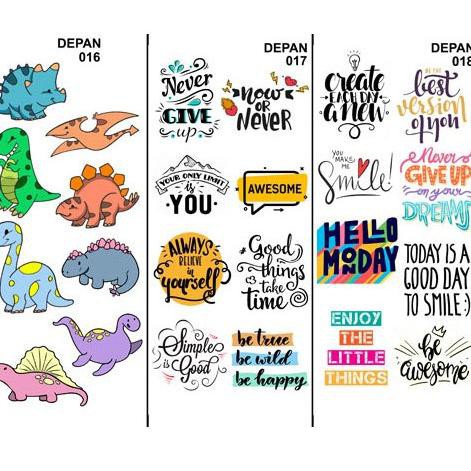 

[Stok 4d4] Edible Stamp / Sticker Makanan 001 - 018.,.wJ6.CDE