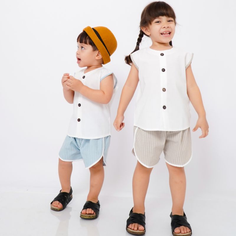 DESKA SET - Promo 10.10 Setelan Anak Baju Bayi Katun Baby Kids Cewek Cowok Perempuan Laki Lucu Murah 1-8 Thn