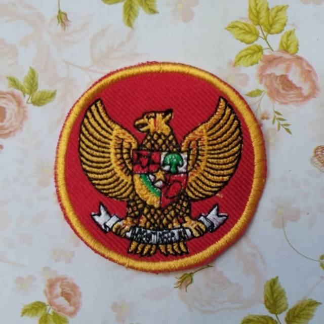 Patch bordir garuda merah