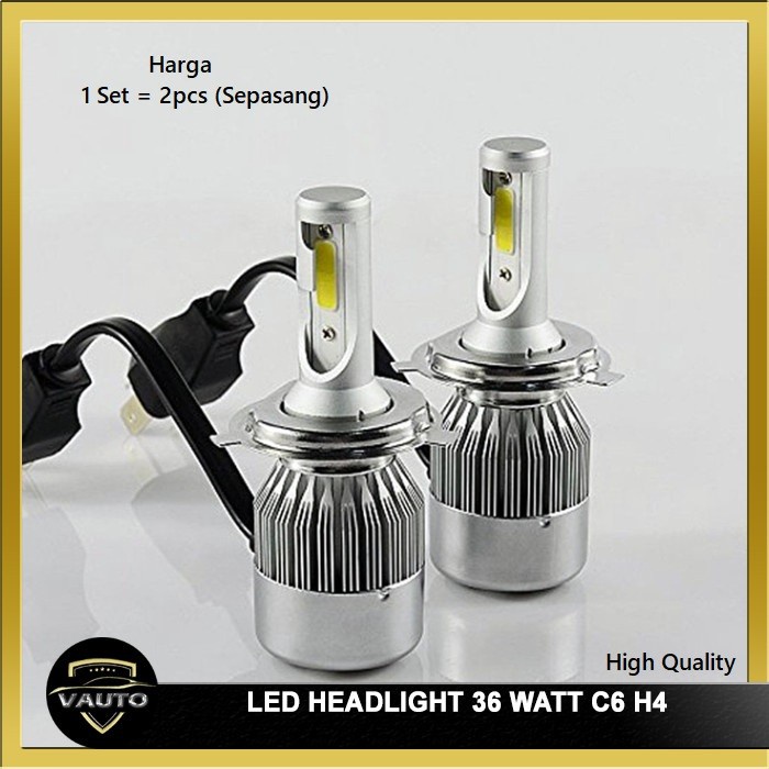 LED HEADLIGHT C6 36WATT H4 / LED H4 ULTRA BRIGHT DIM