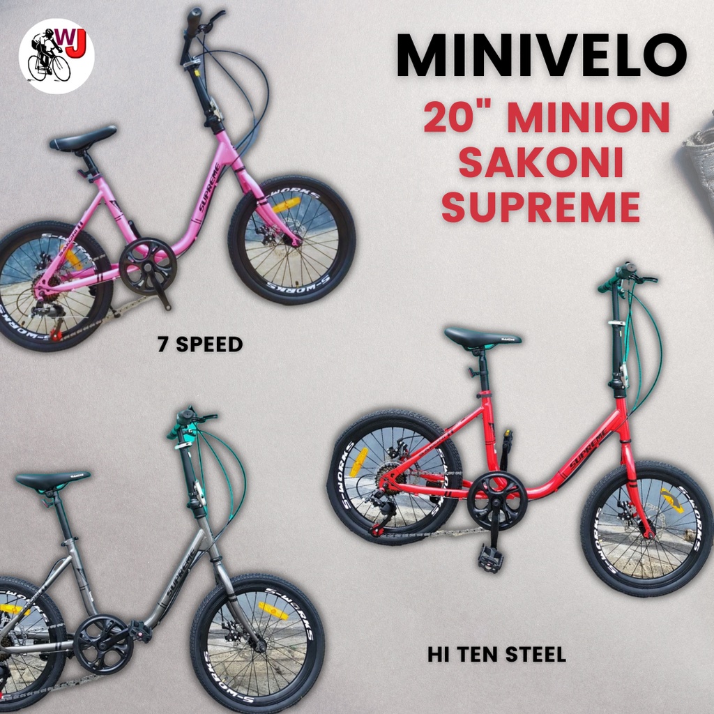 SEPEDA MINIVELO 20" MINION SAKONI SUPREME 7 SPEED CAKRAM