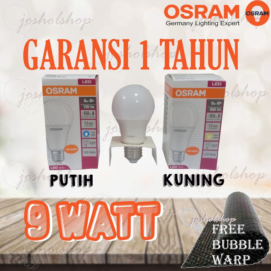 Osram Lampu Bohlam LED ECO CLA 9 Watt / 9W Garansi 1 Tahun