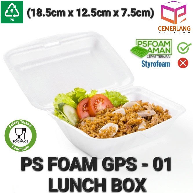 Lunch Box Kotak Makan Nasi Goreng Ayam Geprek GPS-1 Not Sterofoam 50pcs