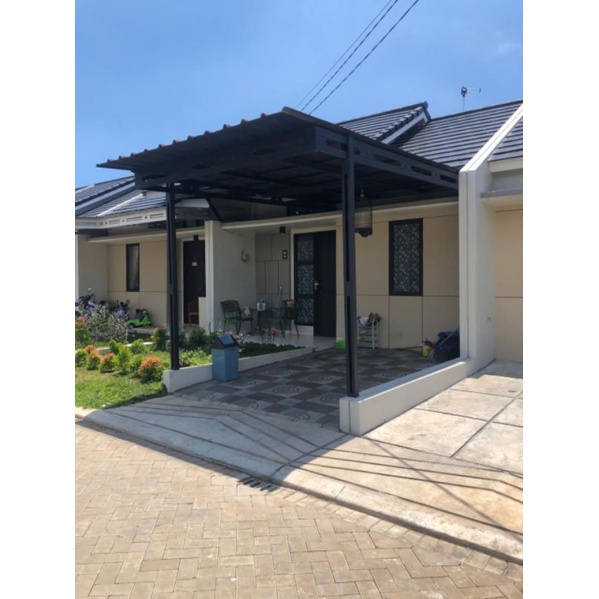 Kanopi Baja Ringan Cat Hitam