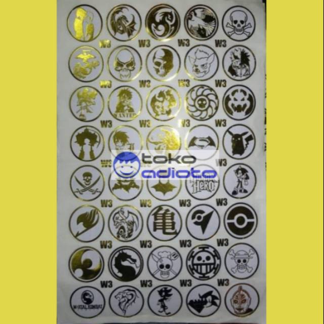 Mainan Tazos / Tajos Besi Sticker Emas