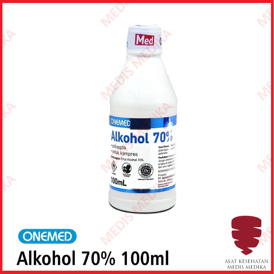 Alkohol 70% 100ml OneMed Alcohol Antiseptic Antiseptik P3K Obat Pembersih Luka Anti Septik Septic