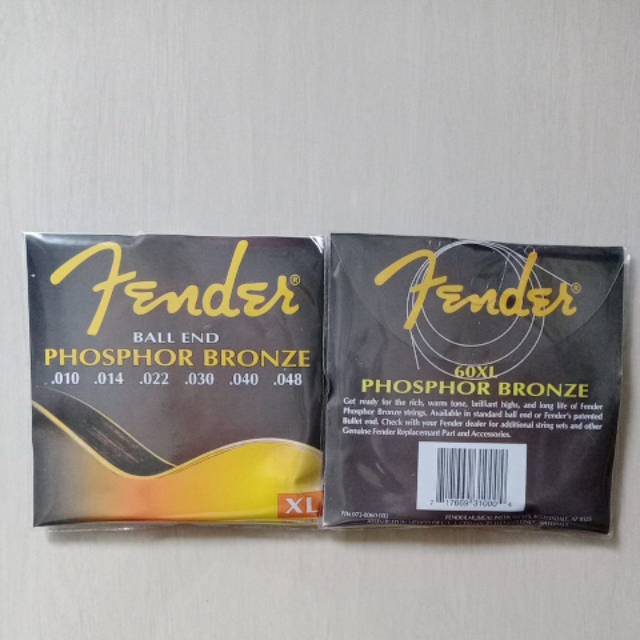 Senar gitar fender akustik lokal 010, 1 set