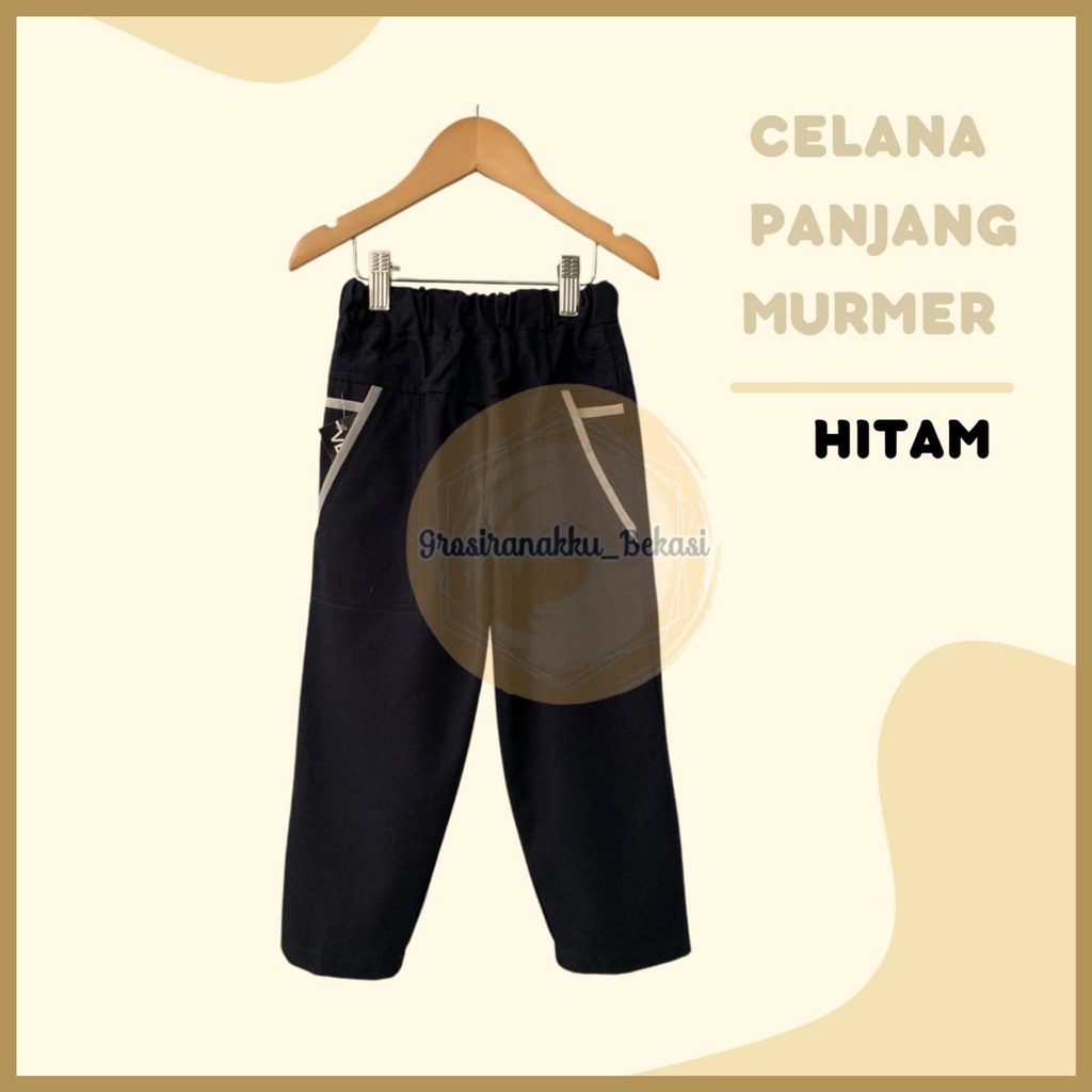 Celana Anak Panjang Murmer Hitam size 3-5Tahun