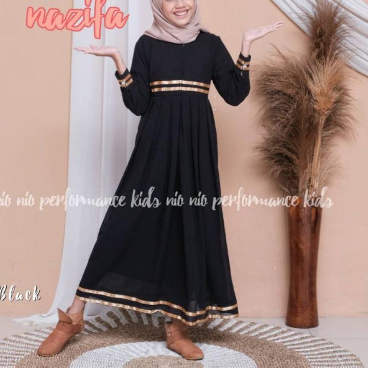 Miliki gamis / gamis remaja / gamis putih / gamis hitam / gamis ceruty babydoll / baju gamis remaja 