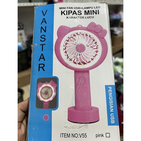 KIPAS MINI PORTABLE / KIPAS TANGAN LAMPU