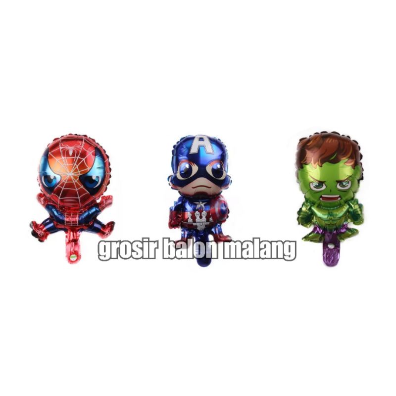 balon superhero spiderman captain america hulk MINI