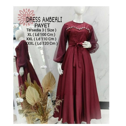 Gamis Perempuan Dewasa Terbaru Maxi Amberli Matt Moscrepe Ukuran Jumbo Model Kekinian Good qualty premium