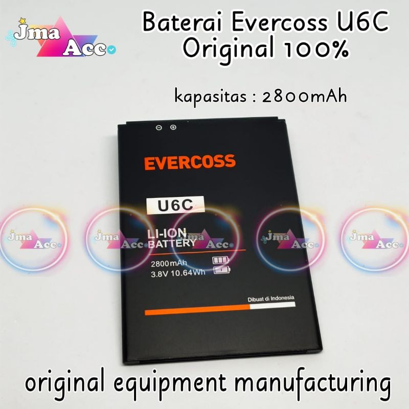 Baterai Original Evercoss U6C /Battery batre hp