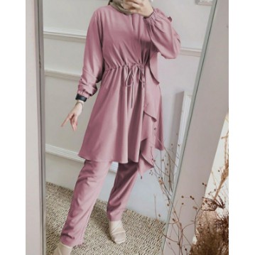 Yuki Daily Set | One Set Wanita | Setelan Tunik + Celana Terbaru