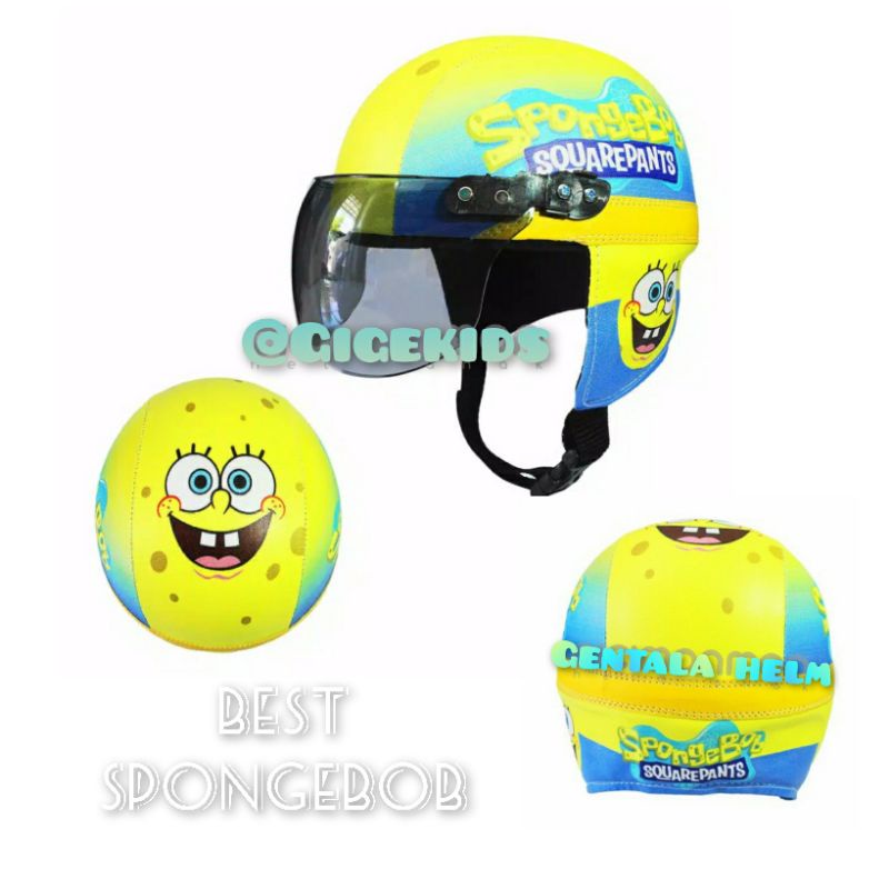 HELM RETRO ANAK SUPER SPONGEBOB SIZE BALITA