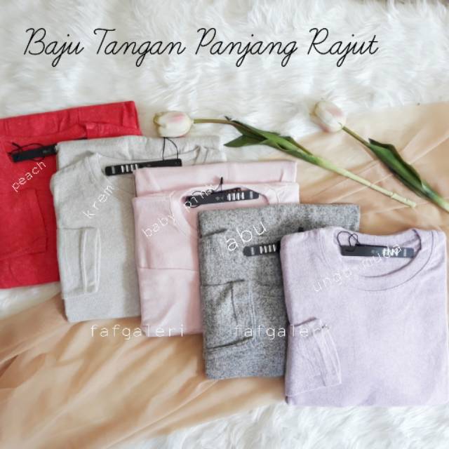 Baju Lengan Panjang Bahan Rajut  Baju Tangan  Panjang 