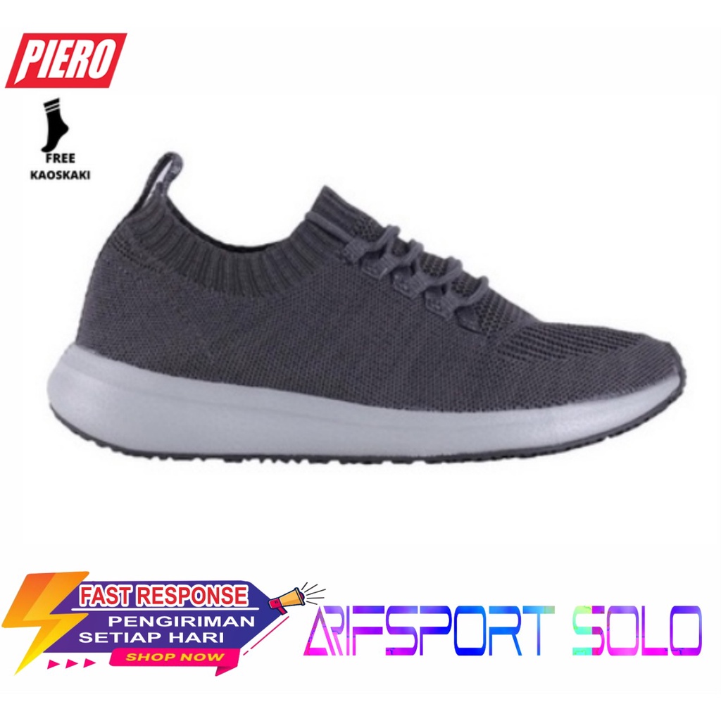 NEW OBRAL Piero Sepatu Sneakers Pria Terrasocks Evo Dark Gull Grey Jet Black Storm Gray P20704 TOPSC