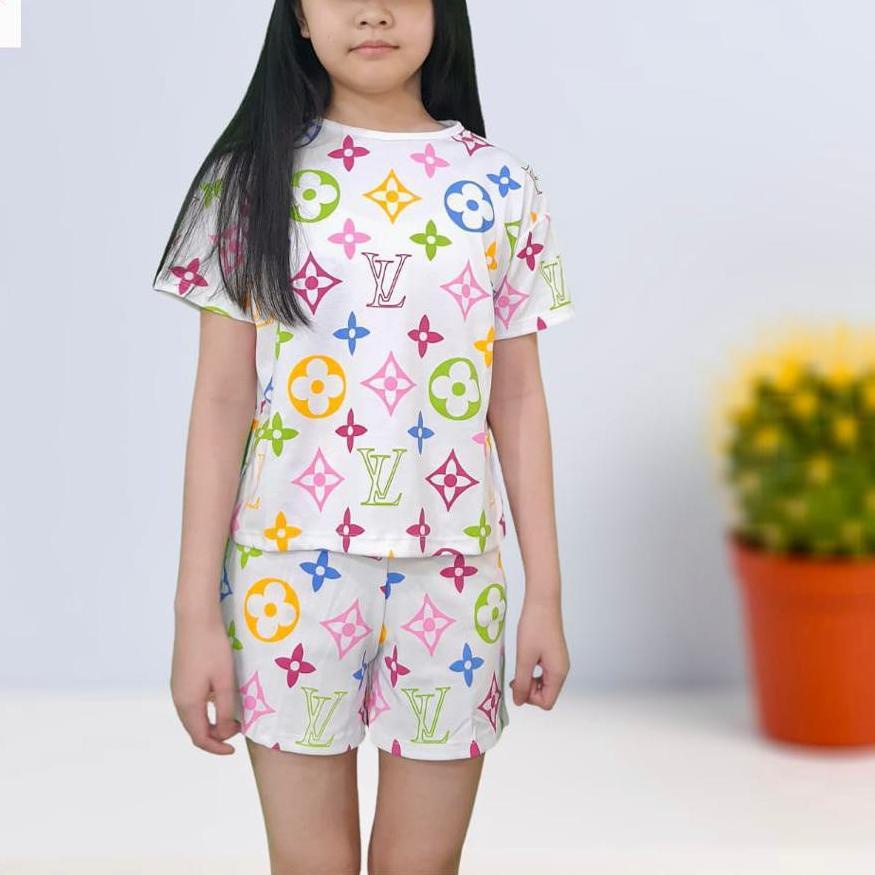 ❉ Baju Anak Perempuan Setelan Kaos umur 4-15 Tahun/Stelan Pendek Anak cewek/Baju Rumah Anak Perempua