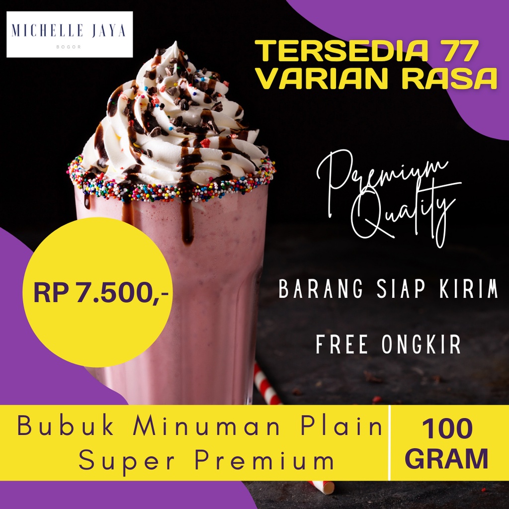

Prime Powder Drink Super Premium 100 Gram / Plain / Bubuk Minuman Rasa